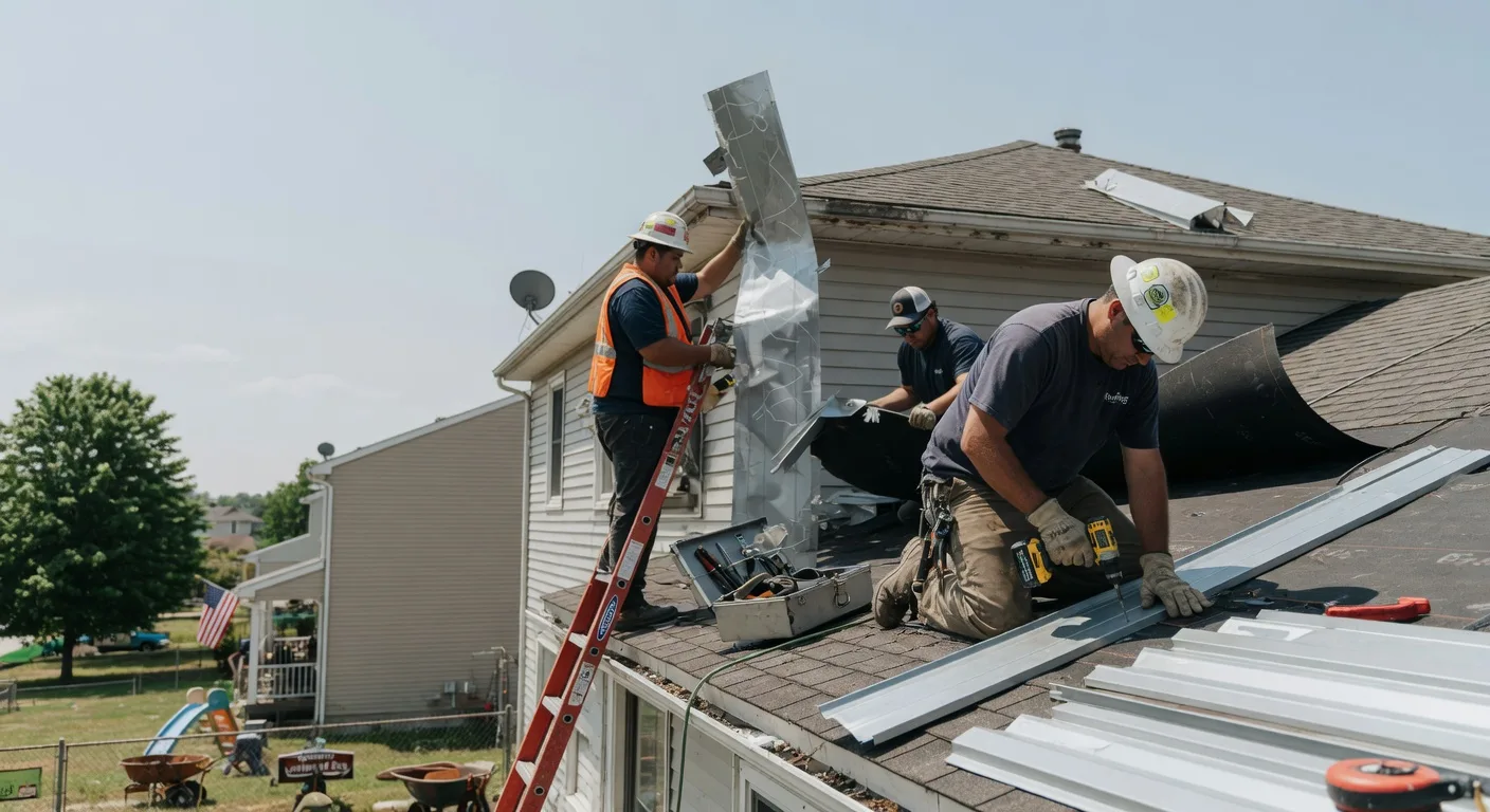 Storm Damage Metal Roof Repair in Holland, KY